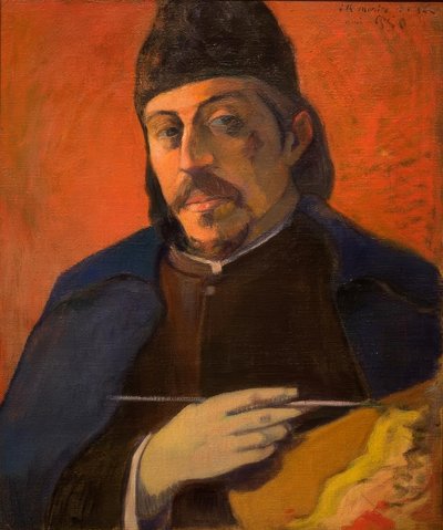 Self-Portrait with Palette by Paul Gauguin